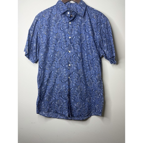Daniel Cremieux Other - Cremieux Button Up Shirt Men's Large Paisley/Floral Short Sleeves Cotton 0019
